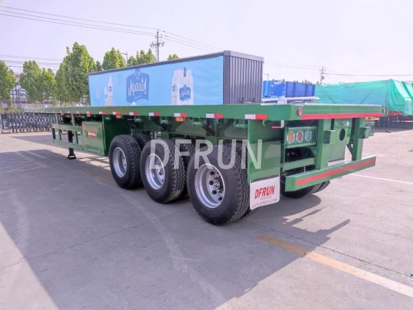 DFRUN 3 essieux remorques plateaux bientôt expédiées vers la Côte d'Ivoire