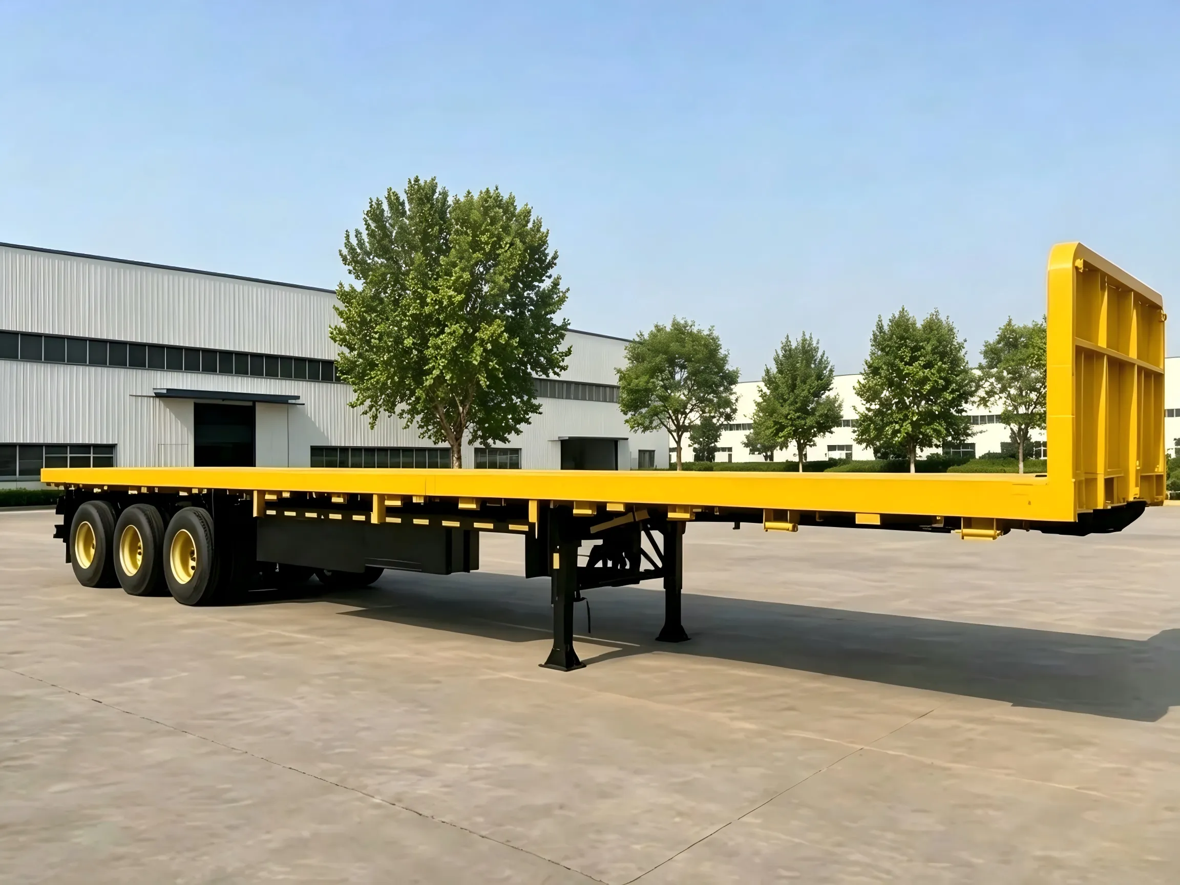 3 Axles Container Flatbed Trailer