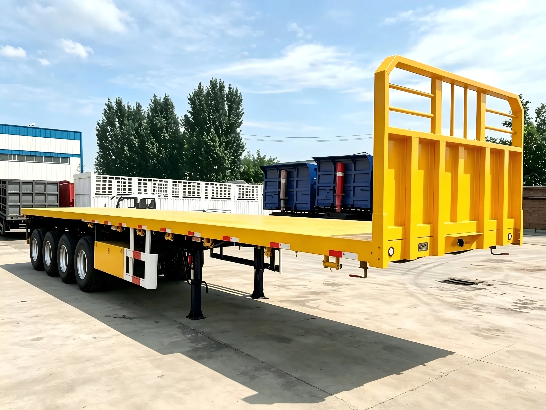 4 Axles Container Flatbed Trailer