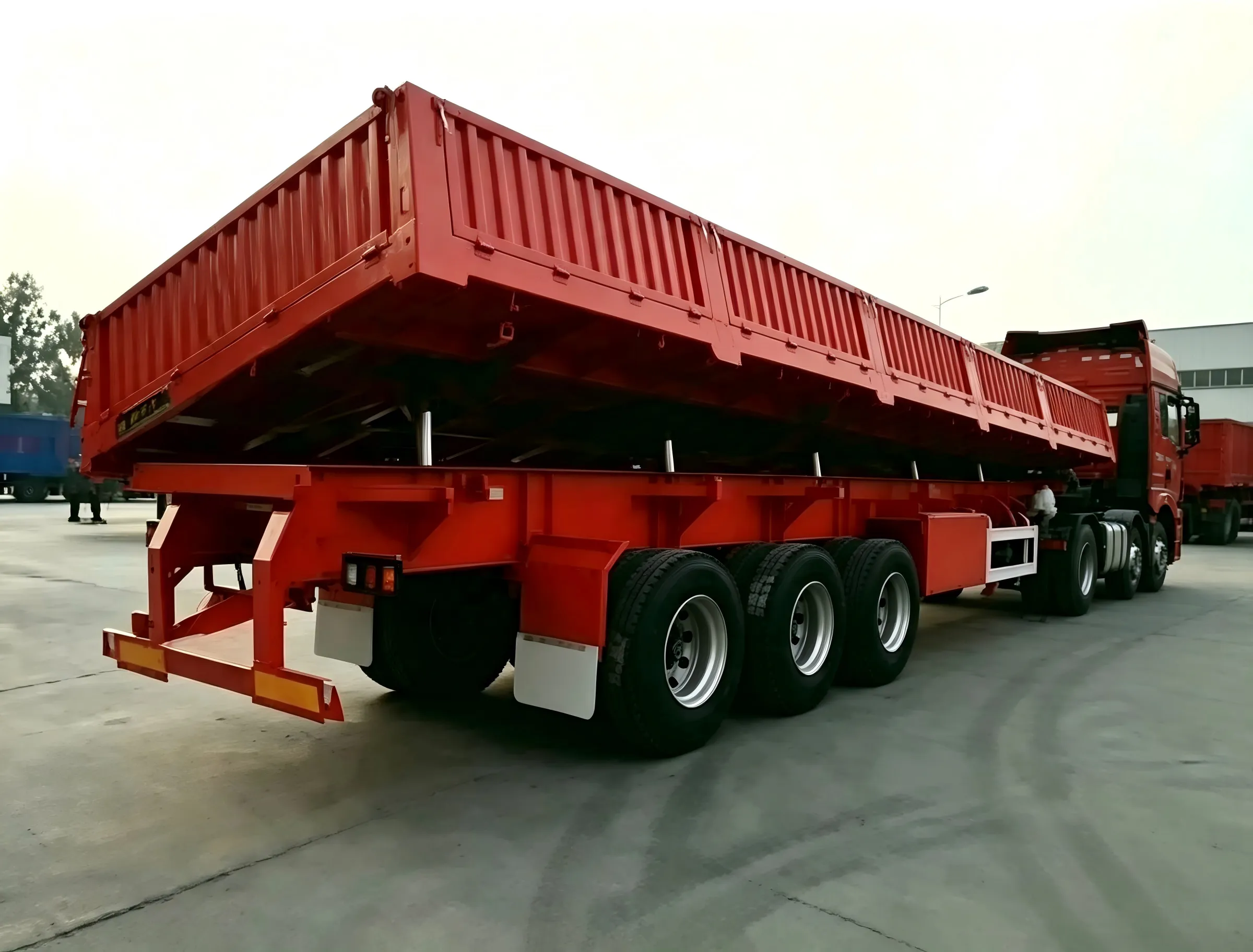 3 Axles Side Tipper Trailer