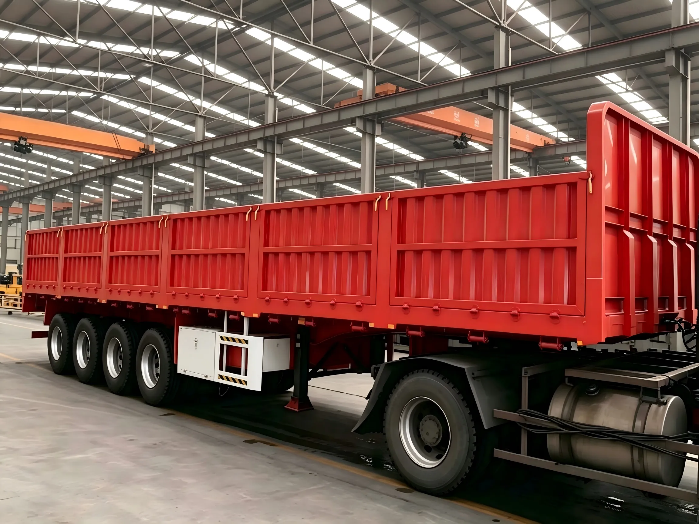 4 Axles Flatbed Stake Trailer
