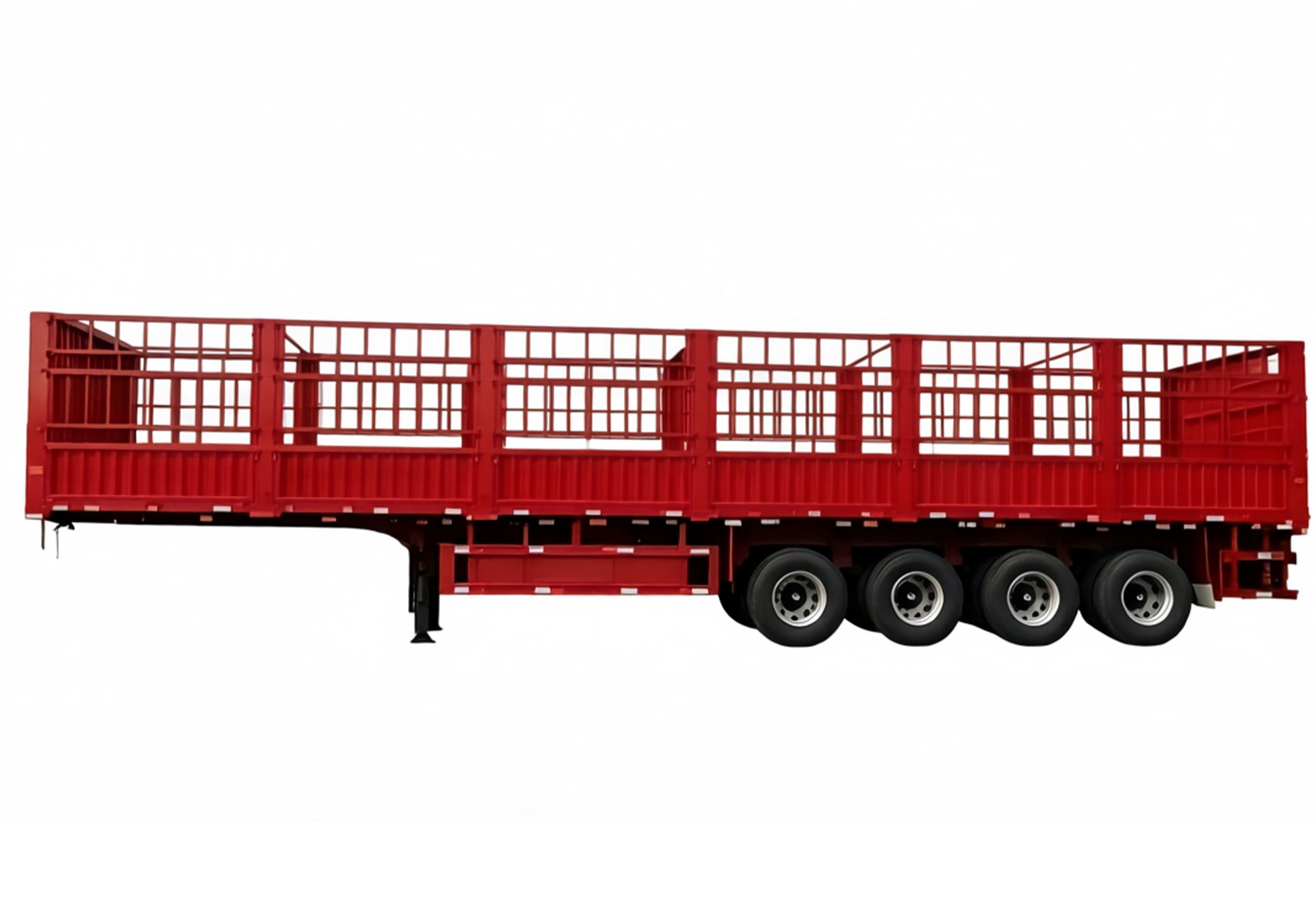 4 Axles Flatbed Stake Trailer
